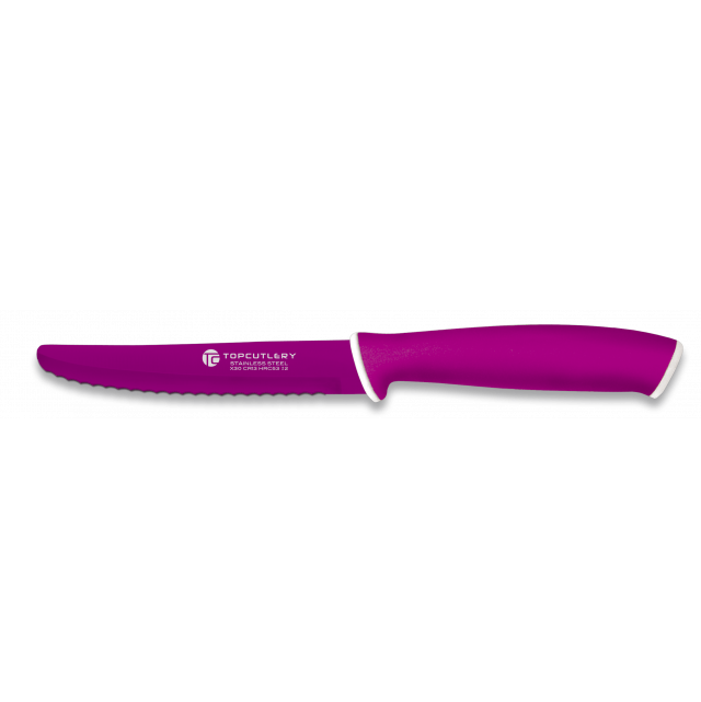 Couteau de table Top Cut Violet Dentelé Arrondi