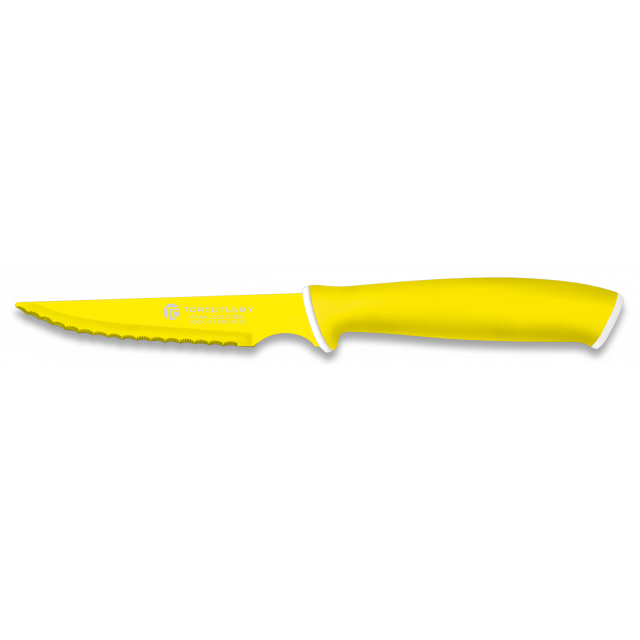 Couteau de table Top Cut Jaune Dentelé pointu