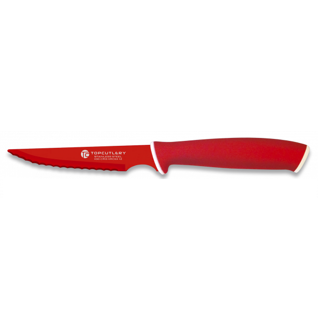Couteau de table Top Cut Rouge Dentelé pointu