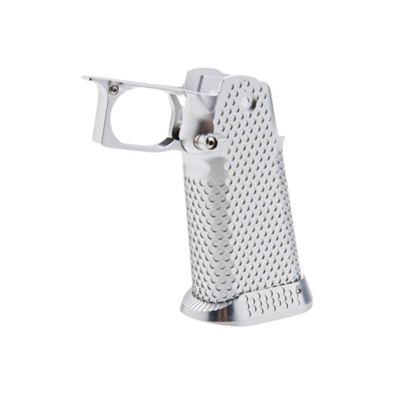 5KU Tokyo Marui Hi Capa GBB CNC Aluminum Grip (Infinity Style, Type 1) - Silver
