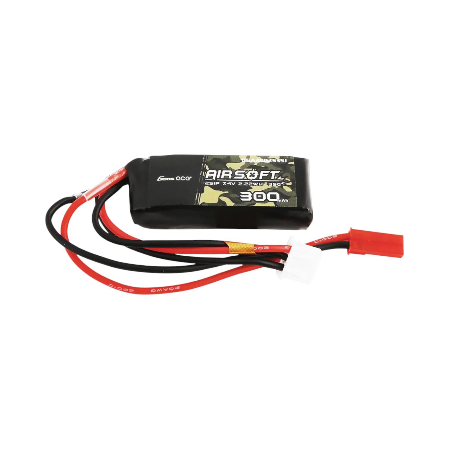 Gens ace 35C 300mAh 2S1P 7.4V Airsoft Gun Lipo Battery with JST-SYP Plug