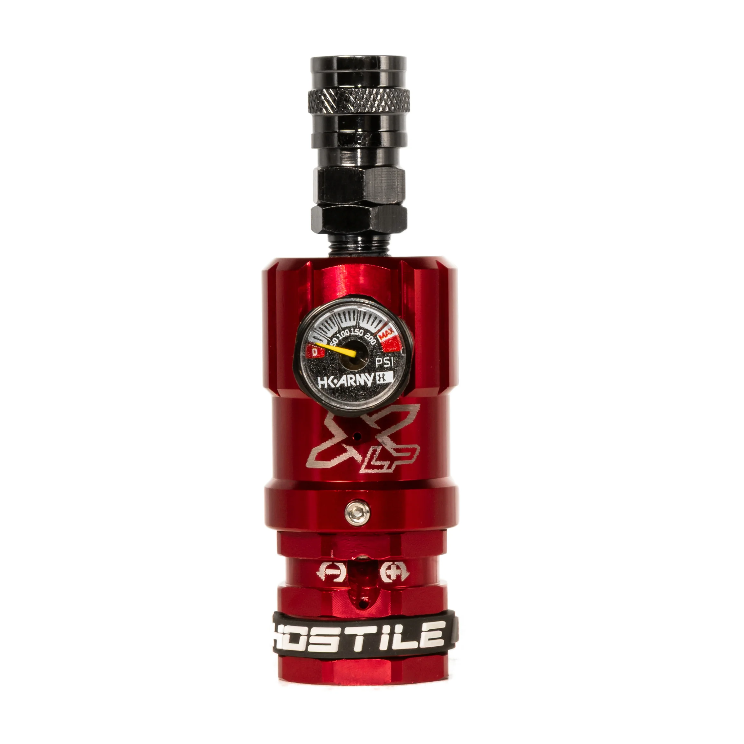 Hostile XLP Regulator - Top Port Quick-Disconnect - Red