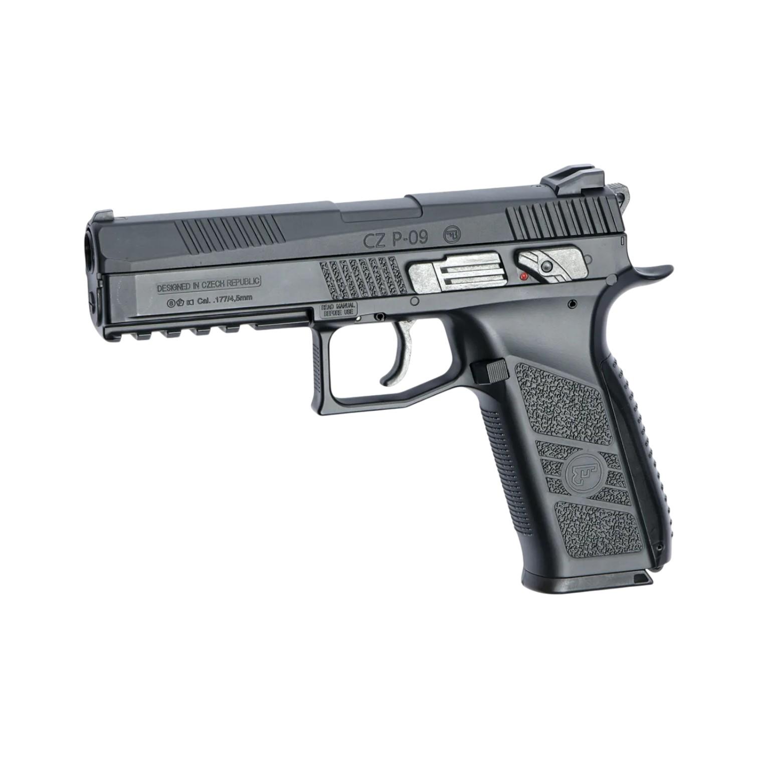 ASG CZ P-09, 4.5mm airgun, CO2, blowback, pellets, noir 3.7J