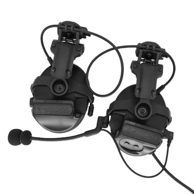 TAC-SKY C2 Headset Helmet Noise Canceling Headphones Protection Black