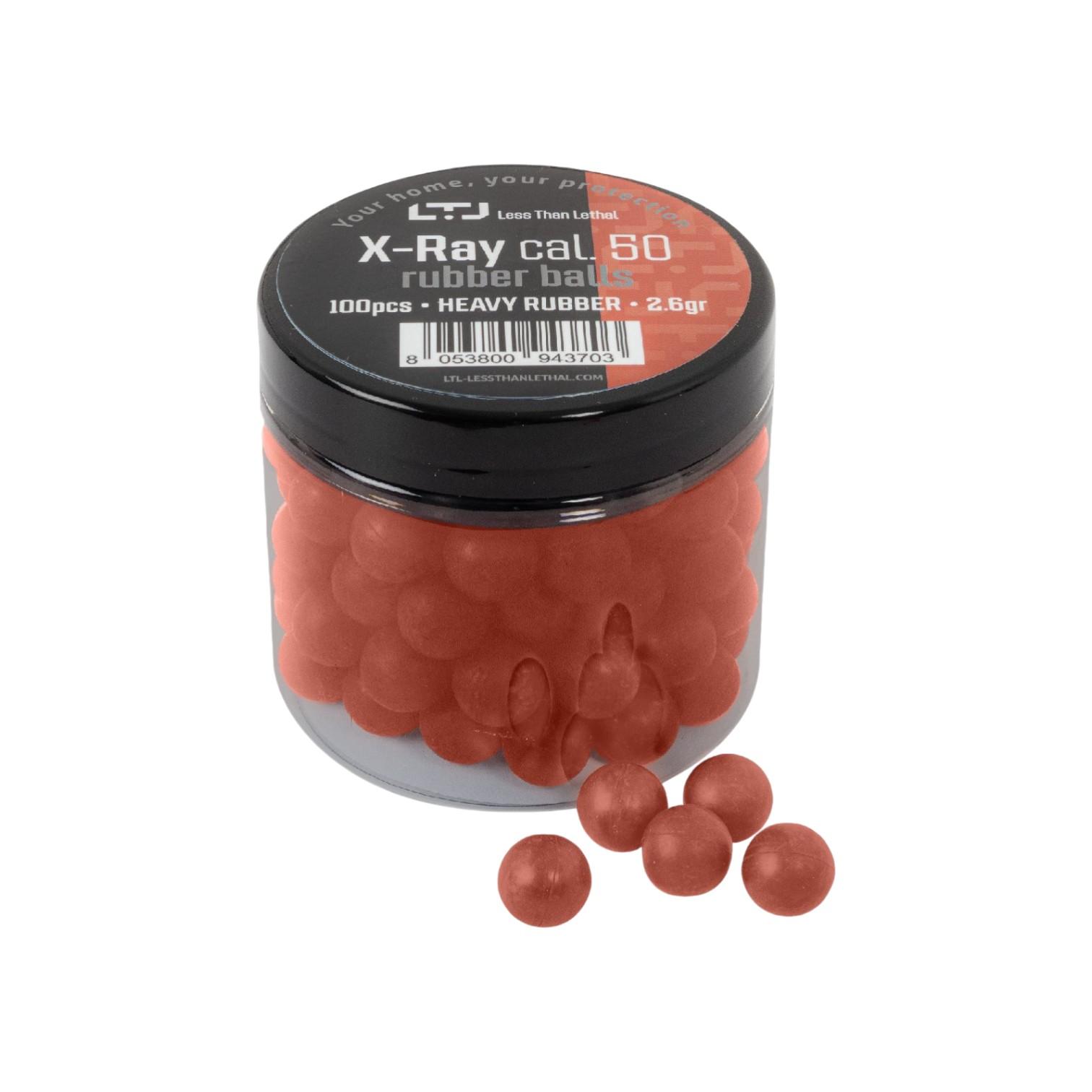 Bille Caoutchouc X Ray Lourde (2.64gr) Cal50 X100