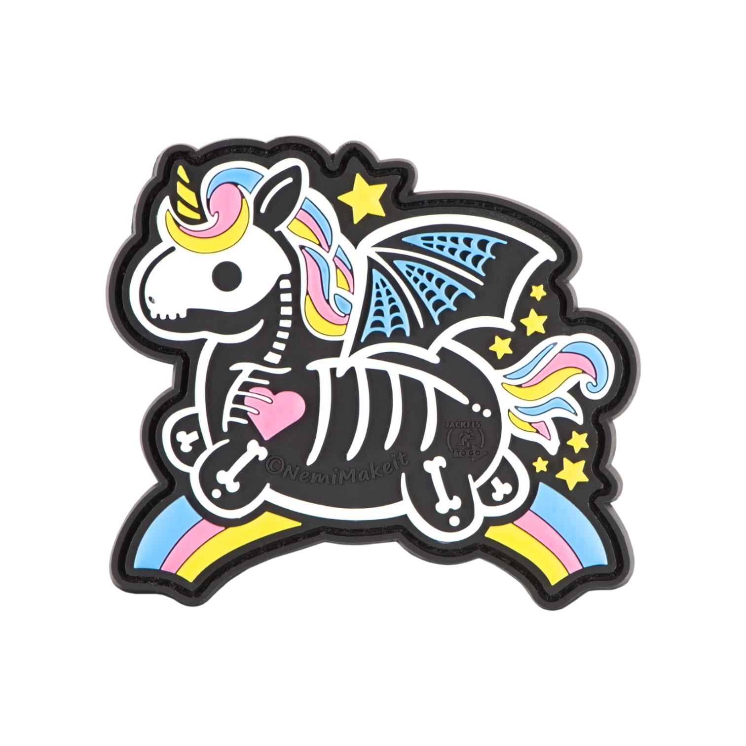 Skeleton Unicorn Rubber Patch